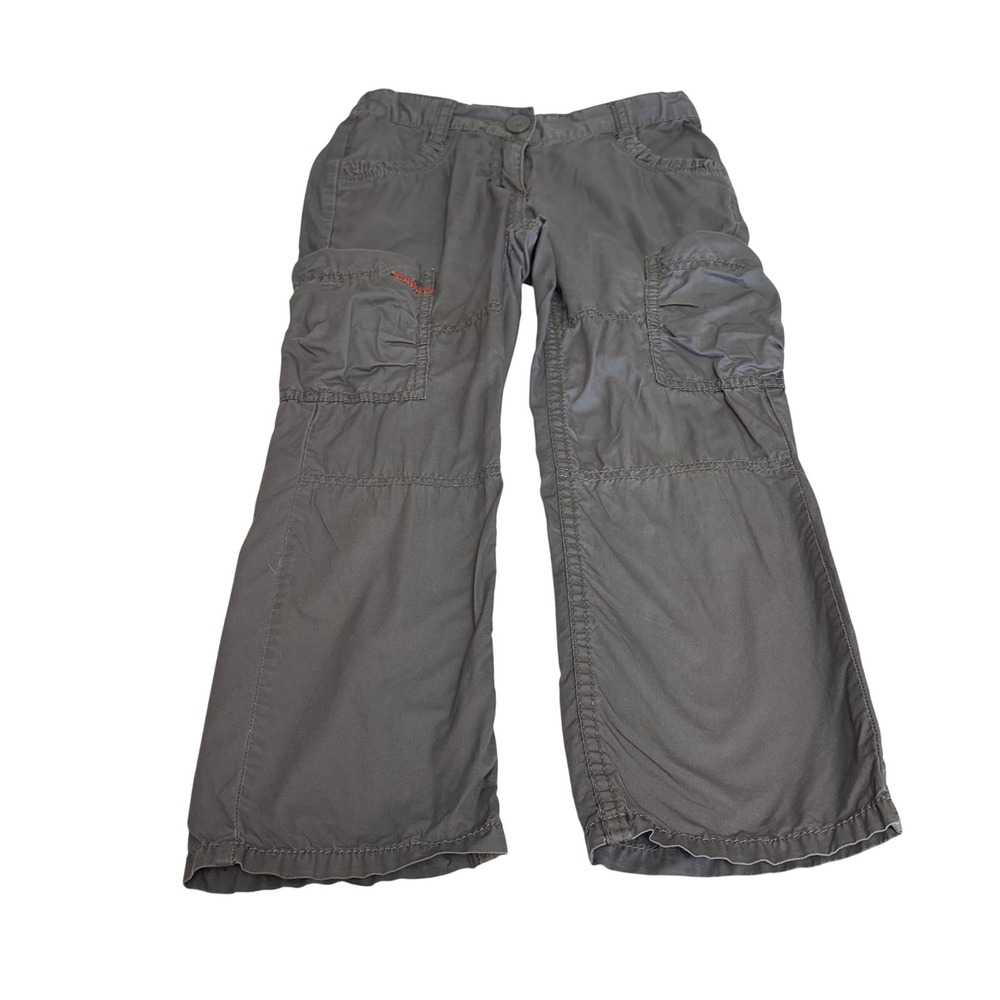 Hanna Andersson Boys Gray Cotton Cargo Pants Adjustable Waist Size 120 US‎ 6/7